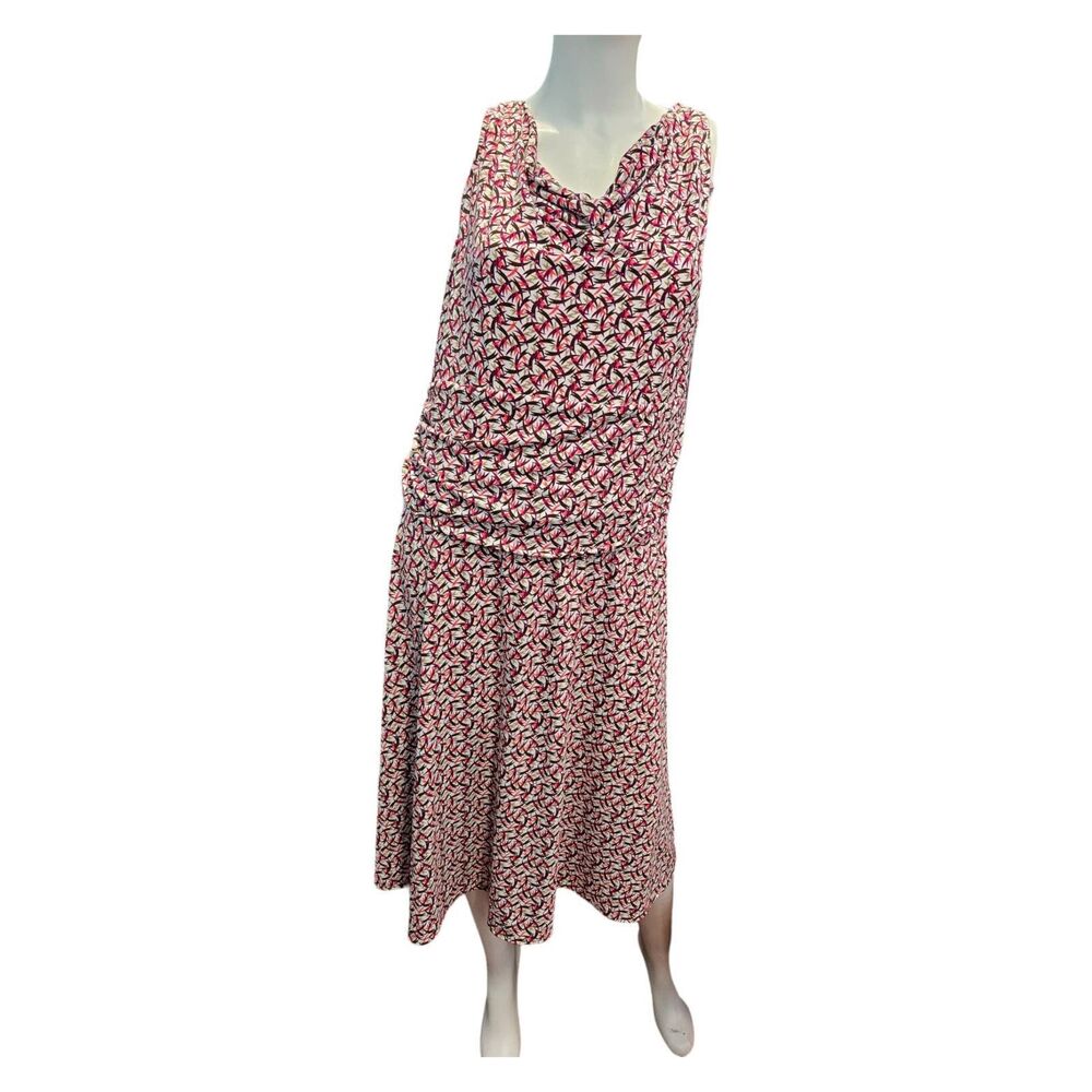 George Sleeveless Shift Dress Mod Print Size 20W